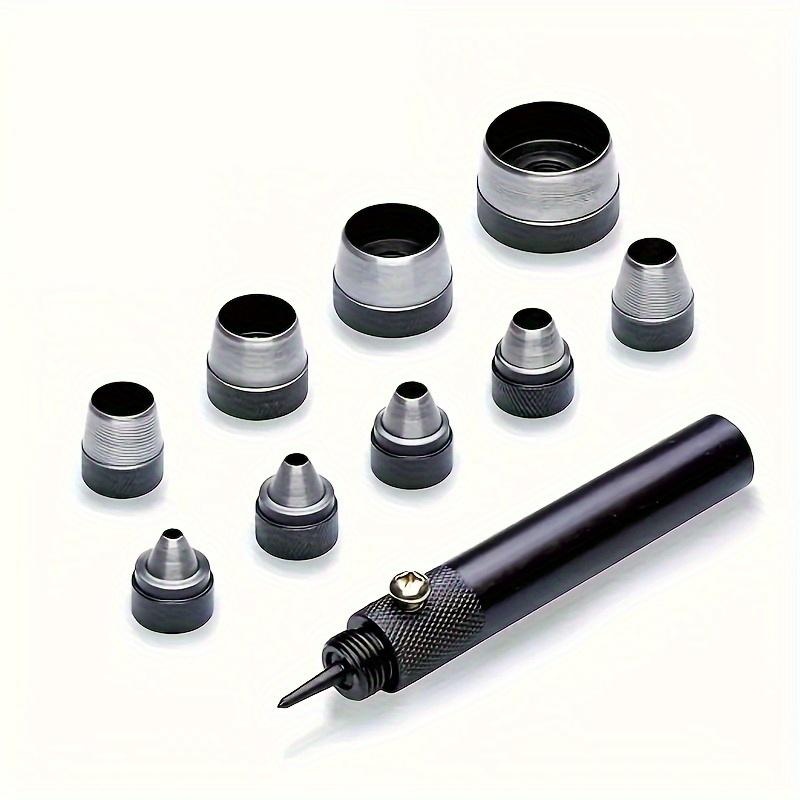 Leatherwork Projects - 10Pcs Hollow Punch Set Heavy‑Duty Leather