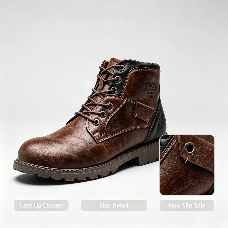 Vintage Leatherwork - Mens Vintage Leather High Top Boots