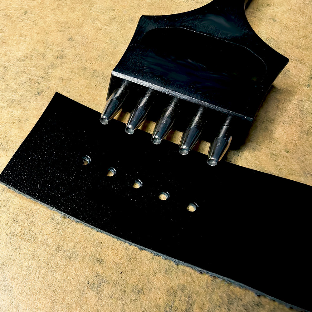 Leatherwork Hole Punch - Round Stitching Punch Tool 5 Prong