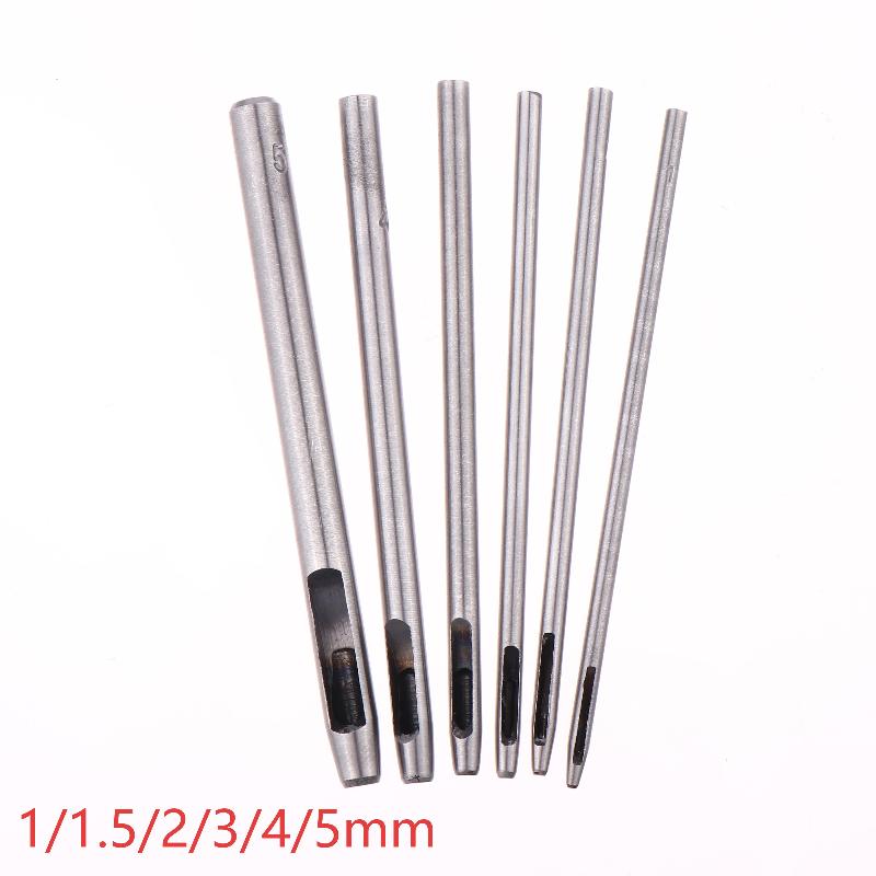 Leatherwork Hole Punch - 6Pcs Hollow Punch Set Round Hole