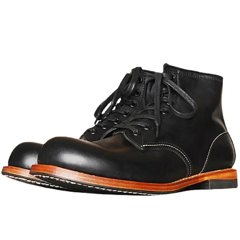 Vintage Leatherwork - Vintage Men Goodyear-Welted Genuine Leather Boots