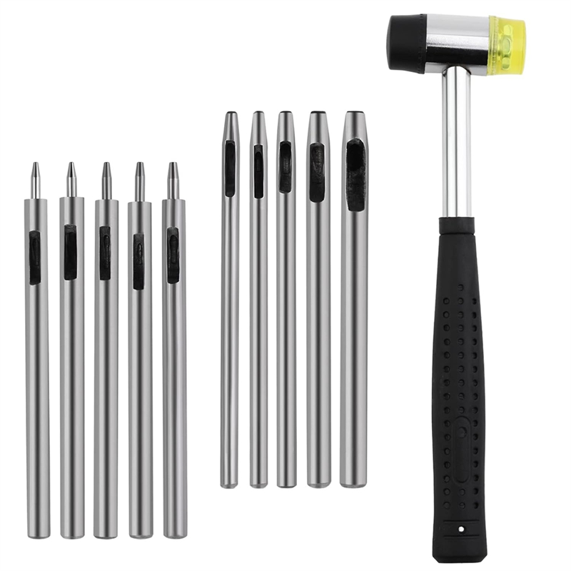 ABAG 10 Pcs Leather Hole Punch - Leatherwork Hole Punch 评论和价格