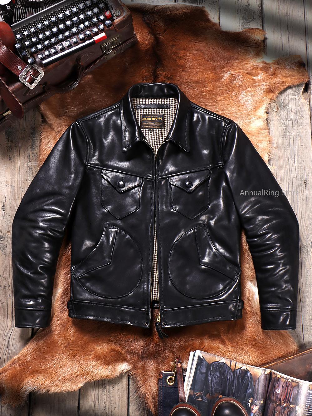 Full Grain Batik Vegetable Tan - Leather Work Jacket 评论和价格