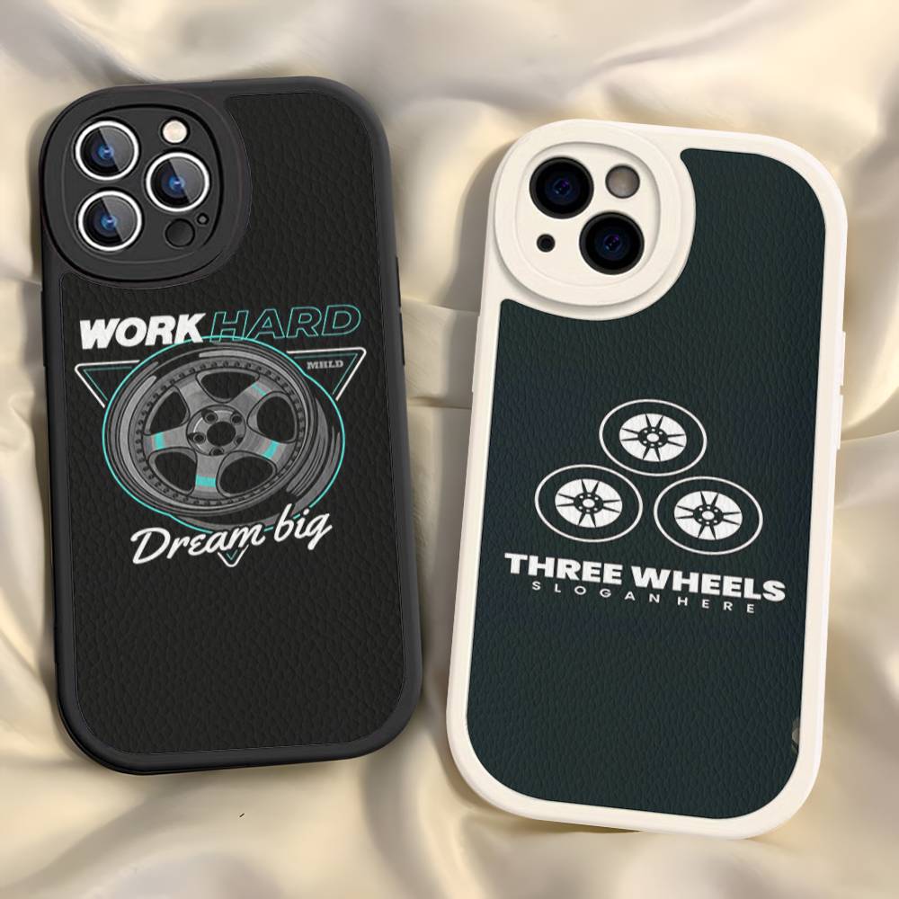 Work Wheels Leather Phone Case - Leather Work Quotes 评论和价格