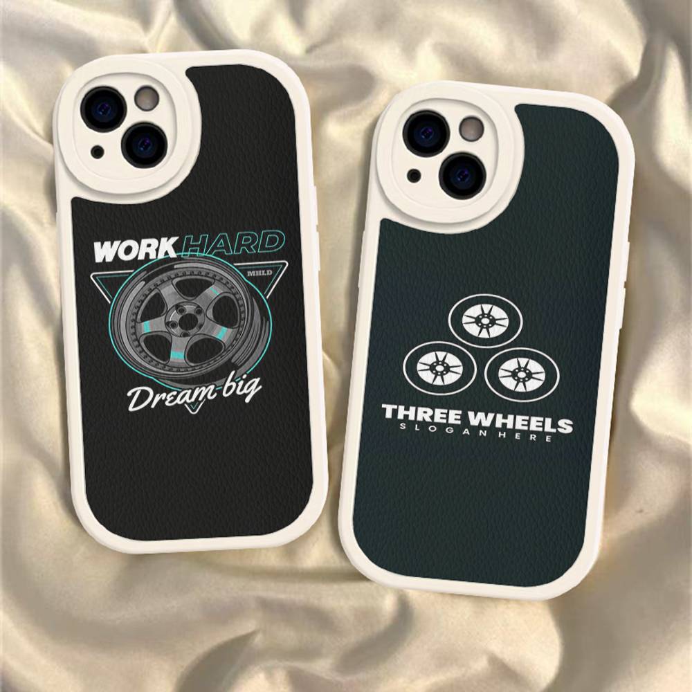 Work Wheels Leather Phone Case - Leather Work Quotes 评论和价格