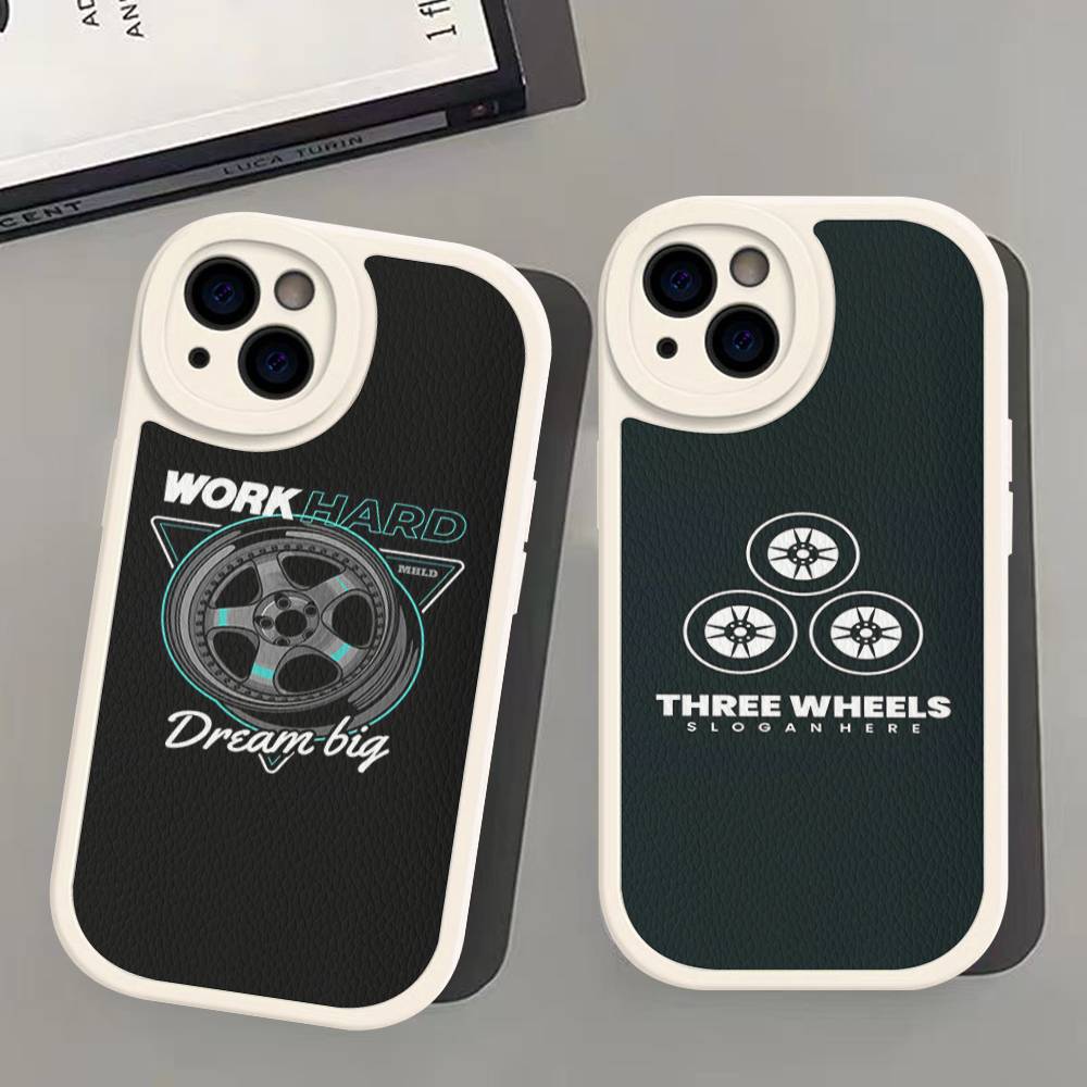 Work Wheels Leather Phone Case - Leather Work Quotes 评论和价格