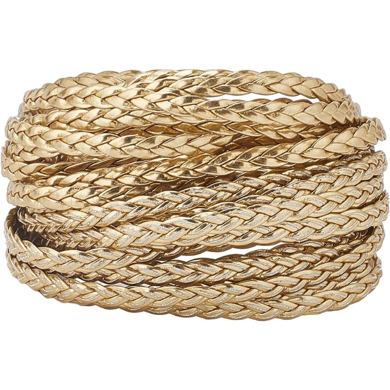 5m Braided Leather Cord Gold P - Leatherwork Thread 评论和价格