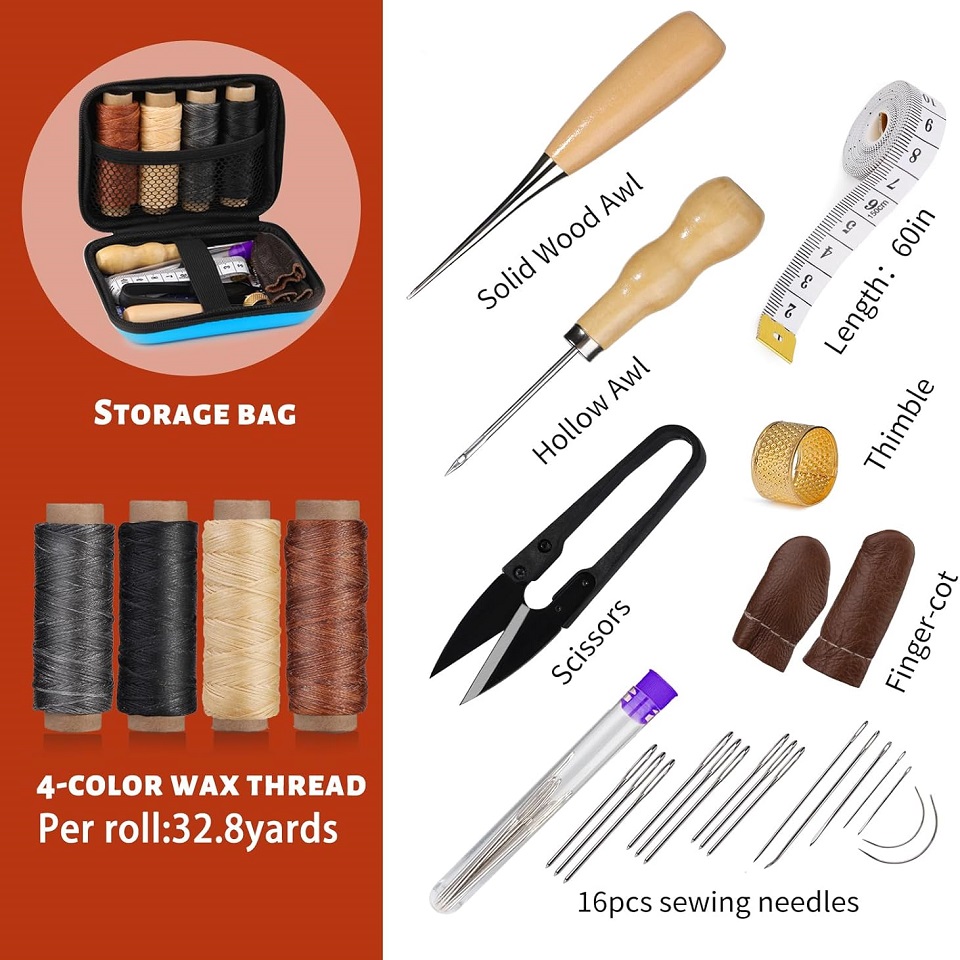 BUDDUR Leather Sewing Tools Ki - Leatherwork Kit 评论和价格