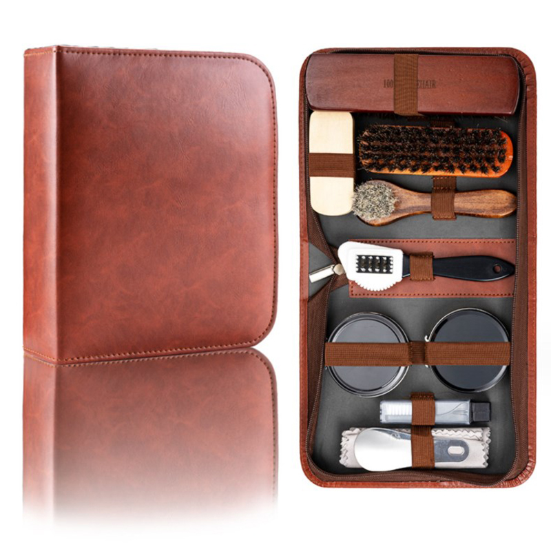 HorseHair Shoe Brush Set Leath - Leatherwork Kit 评论和价格