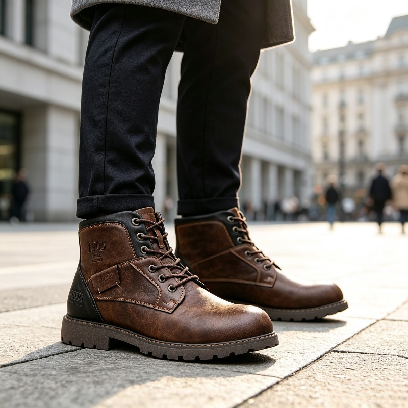 Mens Vintage Leather High Top  - Vintage Leatherwork 评论和价格