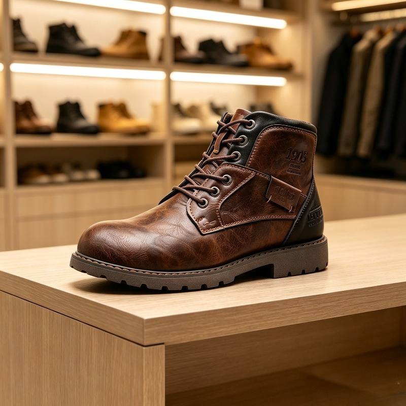 Mens Vintage Leather High Top  - Vintage Leatherwork 评论和价格