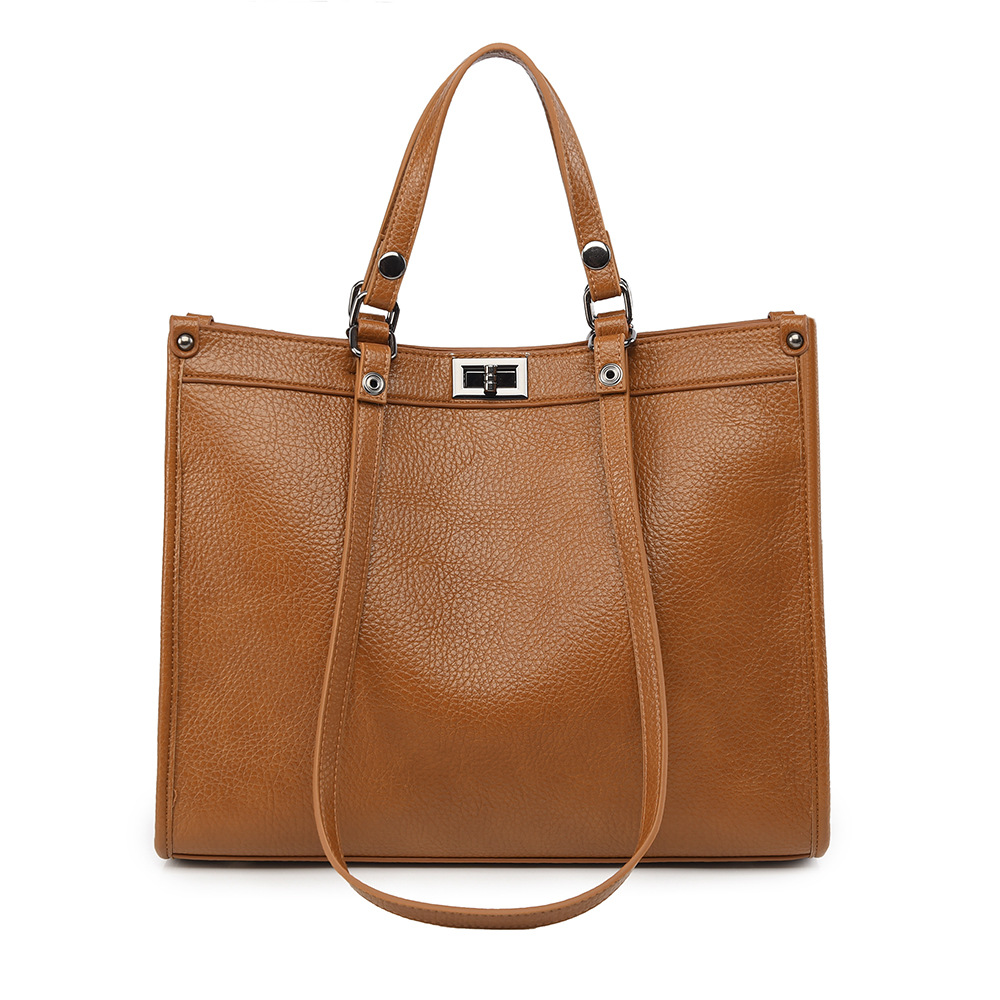 Women Large Capacity Tote Bag  - Vintage Leatherwork 评论和价格