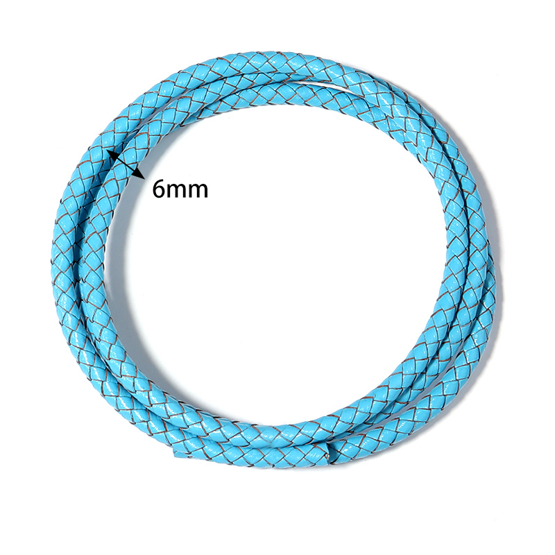 1M/Lot 6mm Braided Genuine Lea - Leatherwork Thread 评论和价格