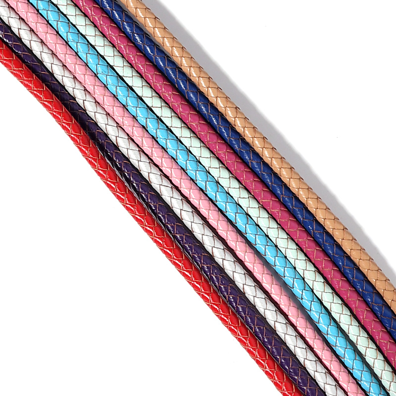 1M/Lot 6mm Braided Genuine Lea - Leatherwork Thread 评论和价格