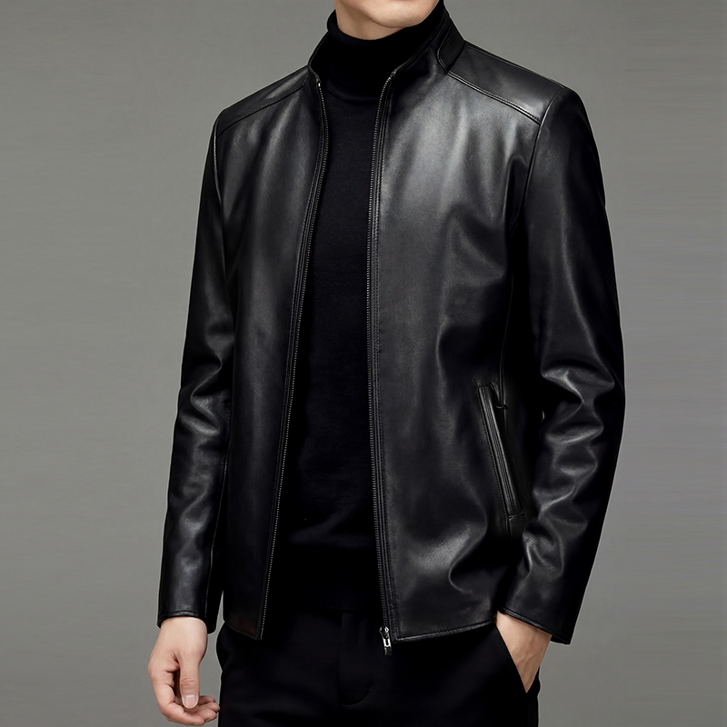 100% sheepskin genuine leather - Leather Work Jacket 评论和价格