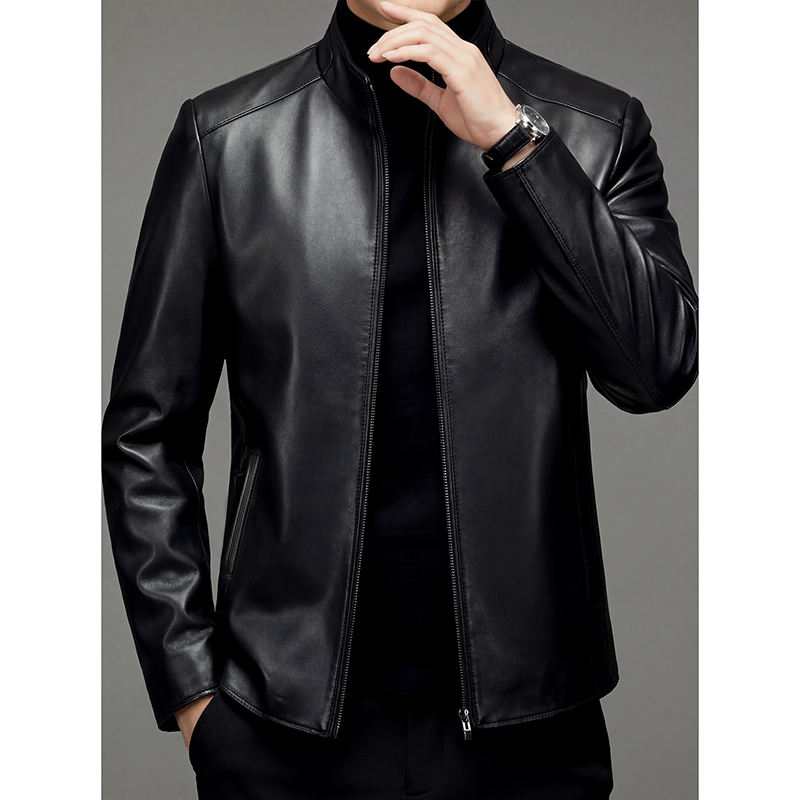 100% sheepskin genuine leather - Leather Work Jacket 评论和价格