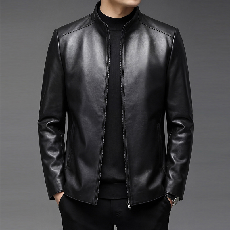 100% sheepskin genuine leather - Leather Work Jacket 评论和价格