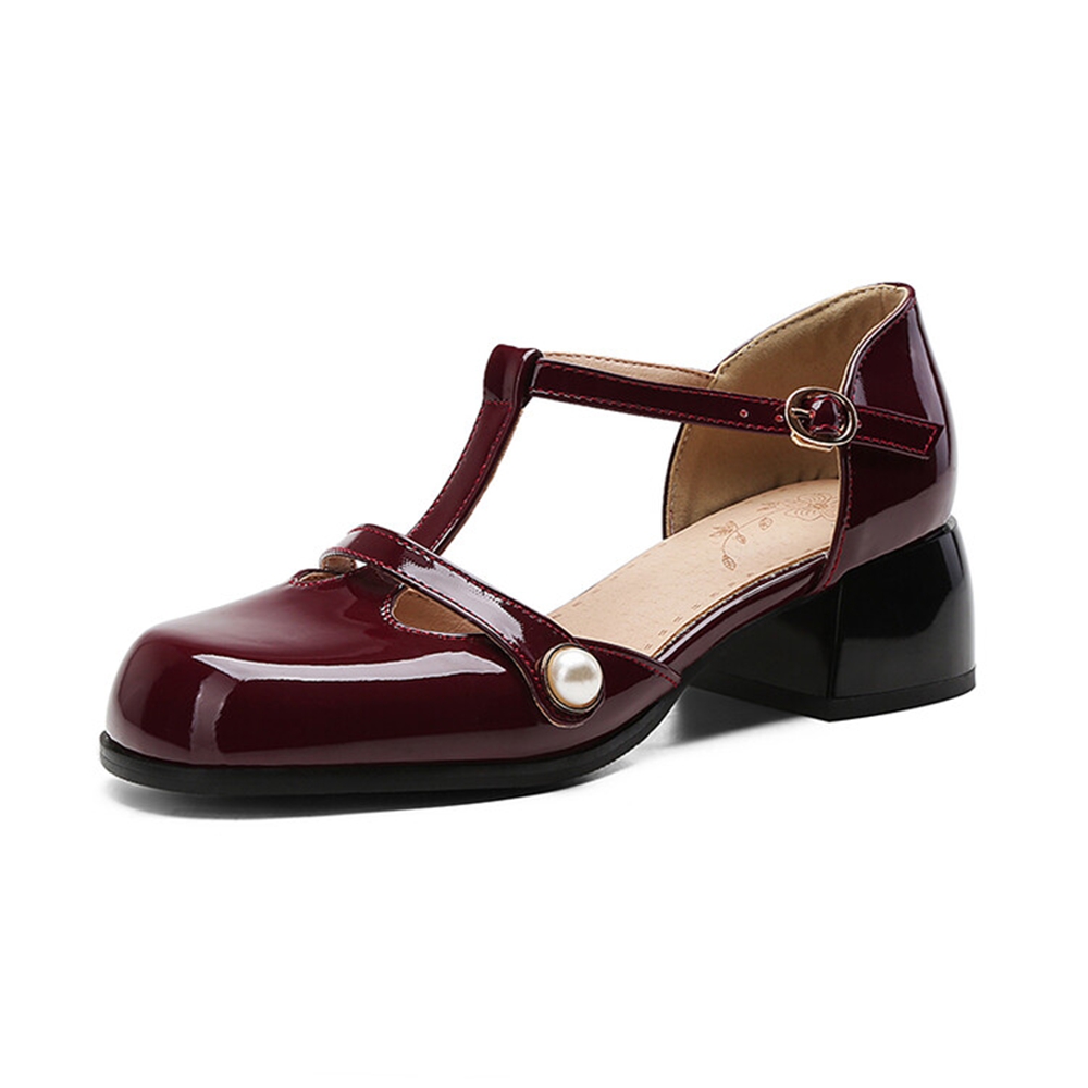 Thick High Heels Sandals Women - Leather Working 评论和价格