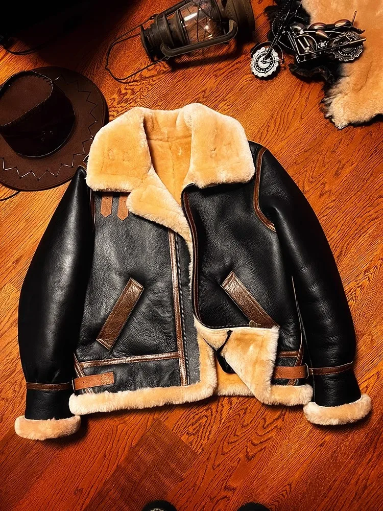 LNY!Top quality .Classic Air F - Leather Work Jacket 评论和价格