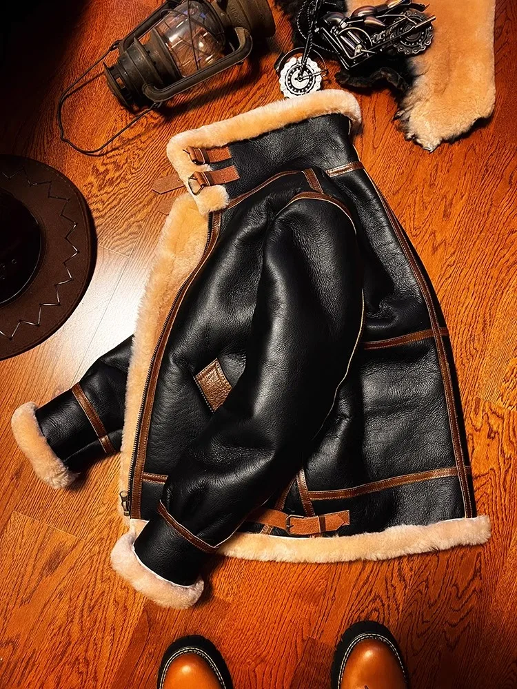LNY!Top quality .Classic Air F - Leather Work Jacket 评论和价格