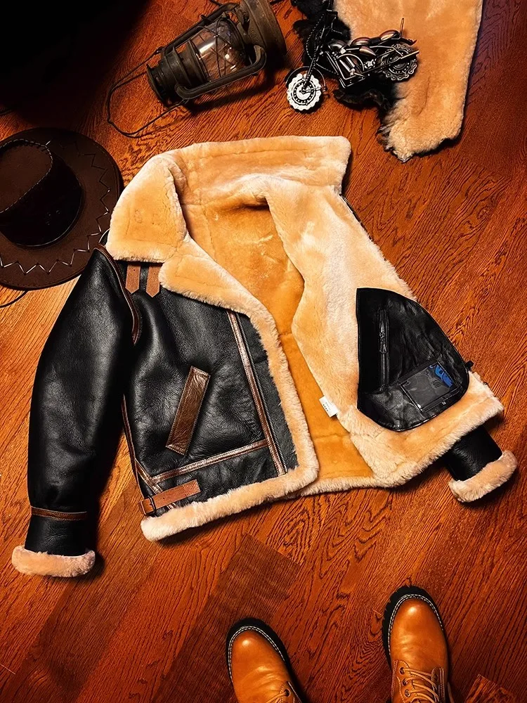 LNY!Top quality .Classic Air F - Leather Work Jacket 评论和价格