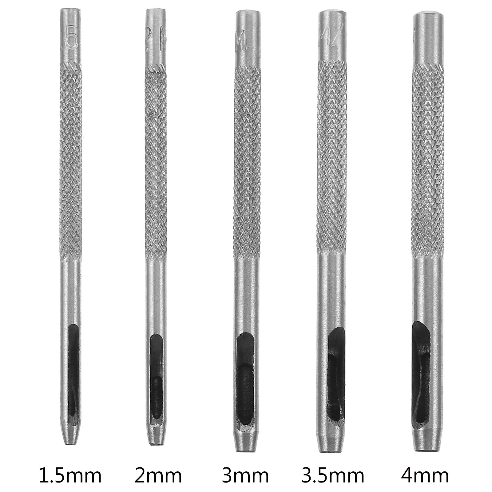 5Pcs Hollow Punch Set Heavy Du - Leatherwork Hole Punch 评论和价格