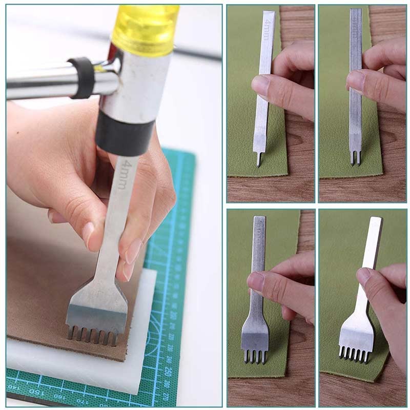 25Pcs Leather Working Tools Fo - Leatherwork Hole Punch 评论和价格