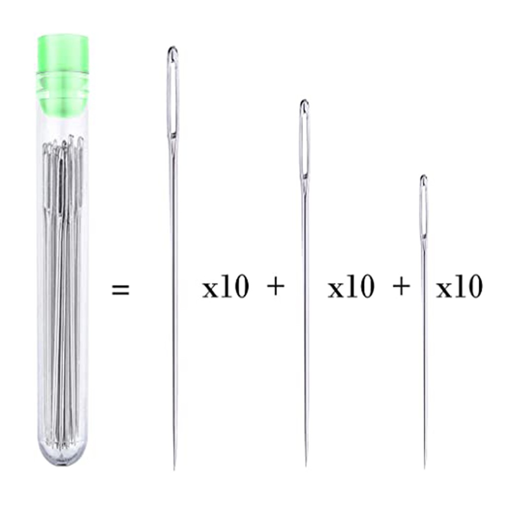 30pcs 5 Sizes Large Eye Sewing - Leatherwork Thread 评论和价格