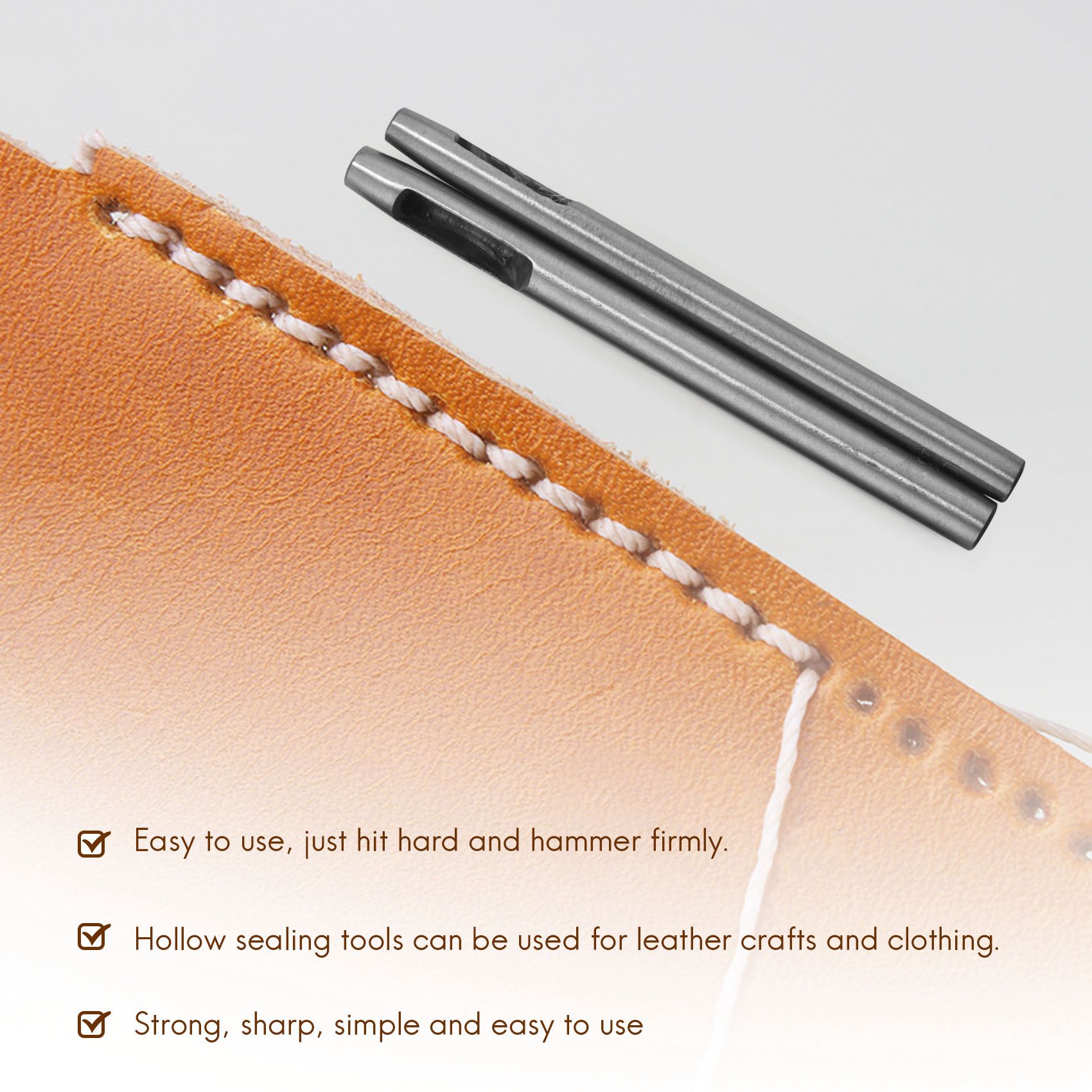 BAAJ-10 Pcs Leather Hole Punch - Leatherwork Hole Punch 评论和价格