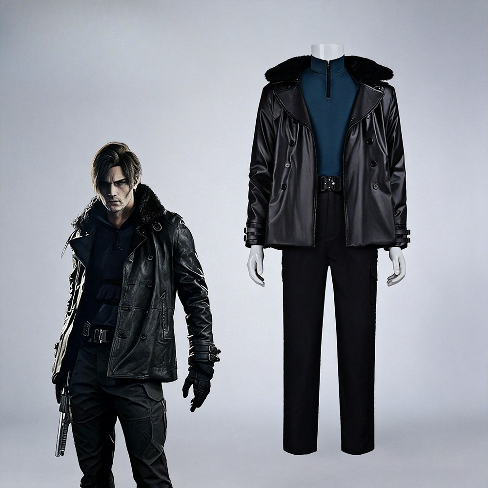 Game Leon Kennedy Re9 Evil Cos - Leather Work Jacket 评论和价格
