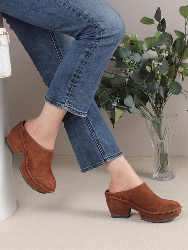 Vintage Women Thick Platform B - Vintage Leatherwork 评论和价格
