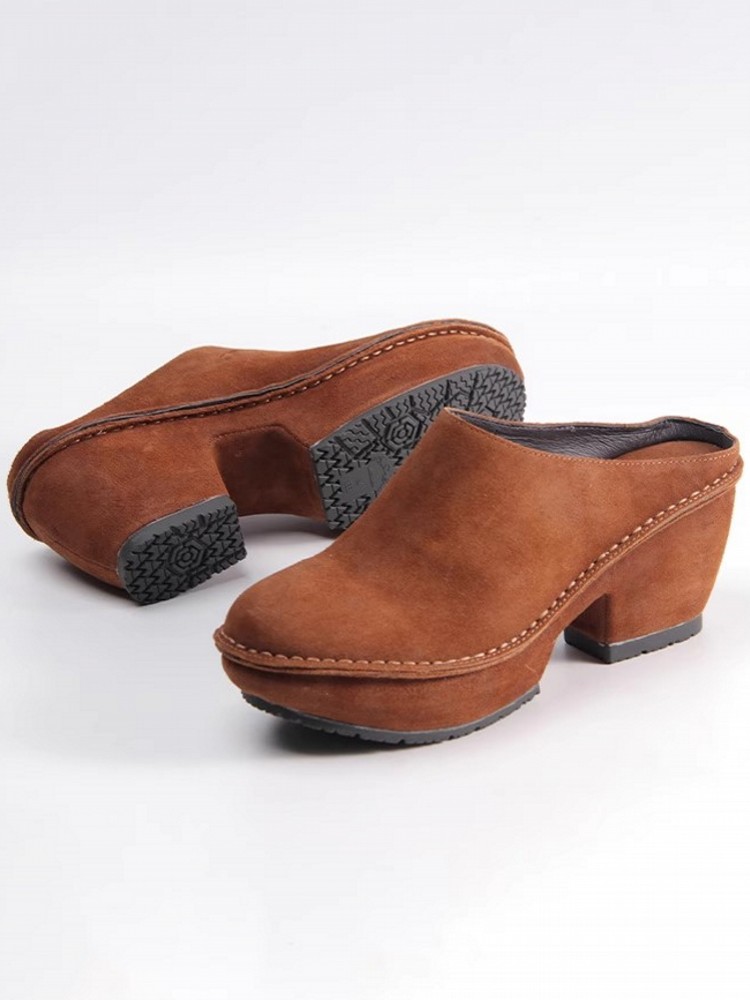 Vintage Women Thick Platform B - Vintage Leatherwork 评论和价格