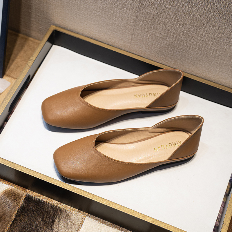 Square toe leather patchwork f - Leather Working 评论和价格