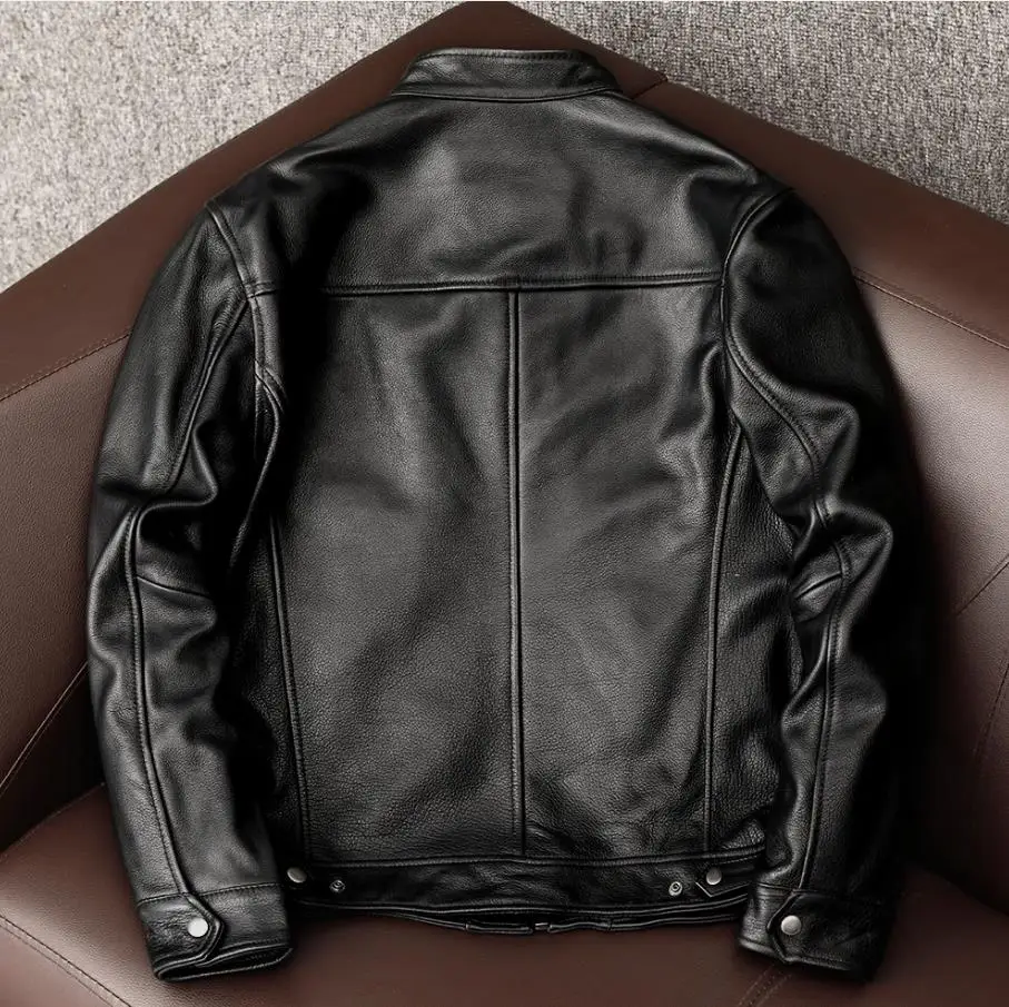 Wholesales.100% real cowhide C - Leather Work Jacket 评论和价格
