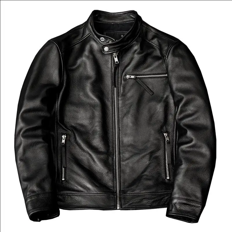 Wholesales.100% real cowhide C - Leather Work Jacket 评论和价格